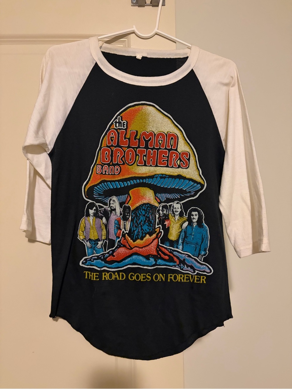 Allman Brothers Raglan Baseball Tee - Black & White